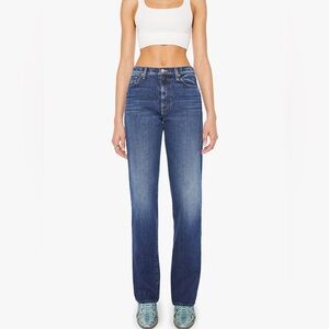 MOTHER Rambler Zip Heel Jeans in Classic Blue
